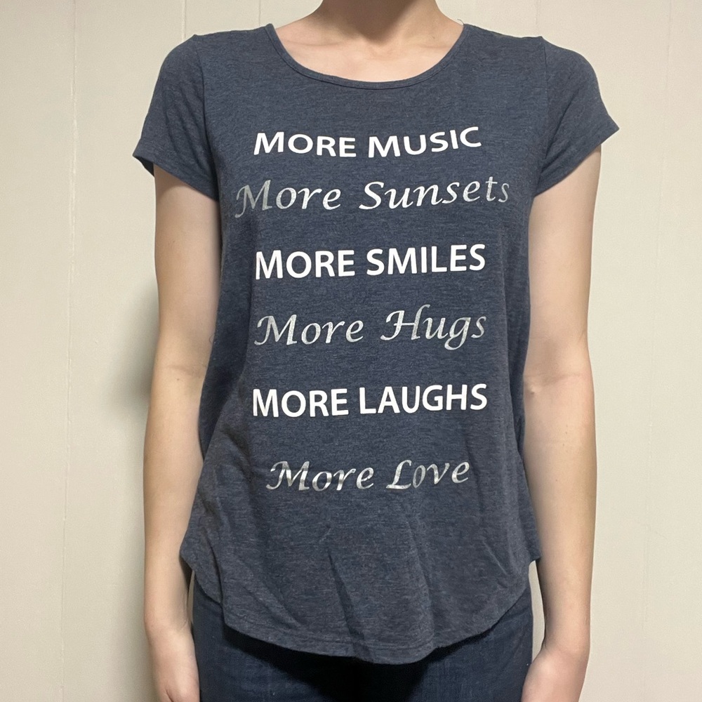 Blue graphic tee